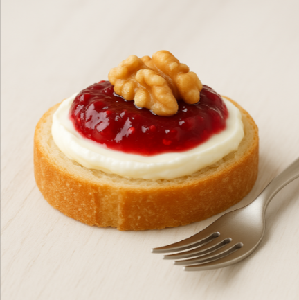 【ジャムレシピ】5分でできる!クランベリーとクリームチーズの絶品カナッペ